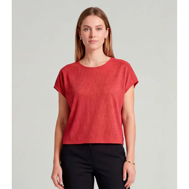 Blusa Feminina Recorte Na Costa Infinita Cor Vermelho GG