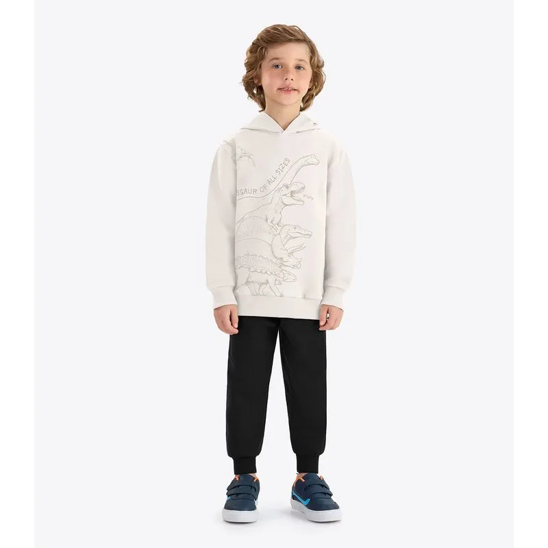 Kit Conjunto Blusão Com Capuz E Calça Rovi Kids Bege 14