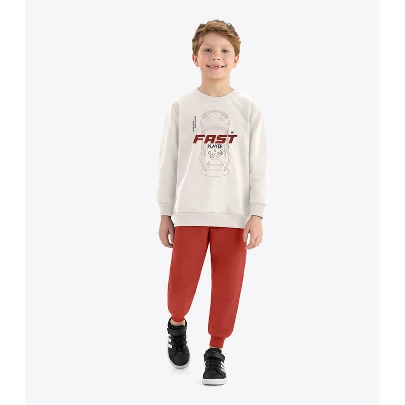 Kit Conjunto Blusão Com Calça Rovi Kids Bege 6
