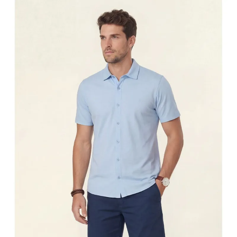 Camiseta Masculina Cotton Leve Diametro Azul P