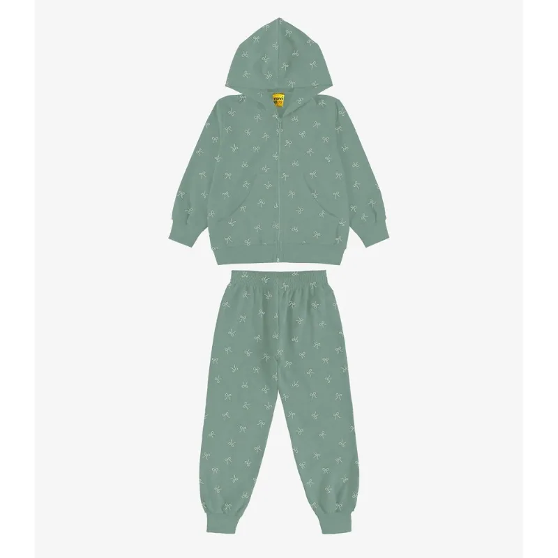 Conjunto Jaqueta Capuz Calça Molecotton Rovi Kids Verde 6