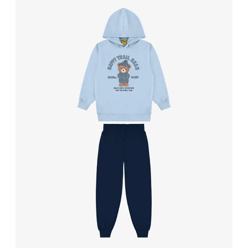 Conjunto Blusão Com Calça Masculino Rovi Kids Azul 1