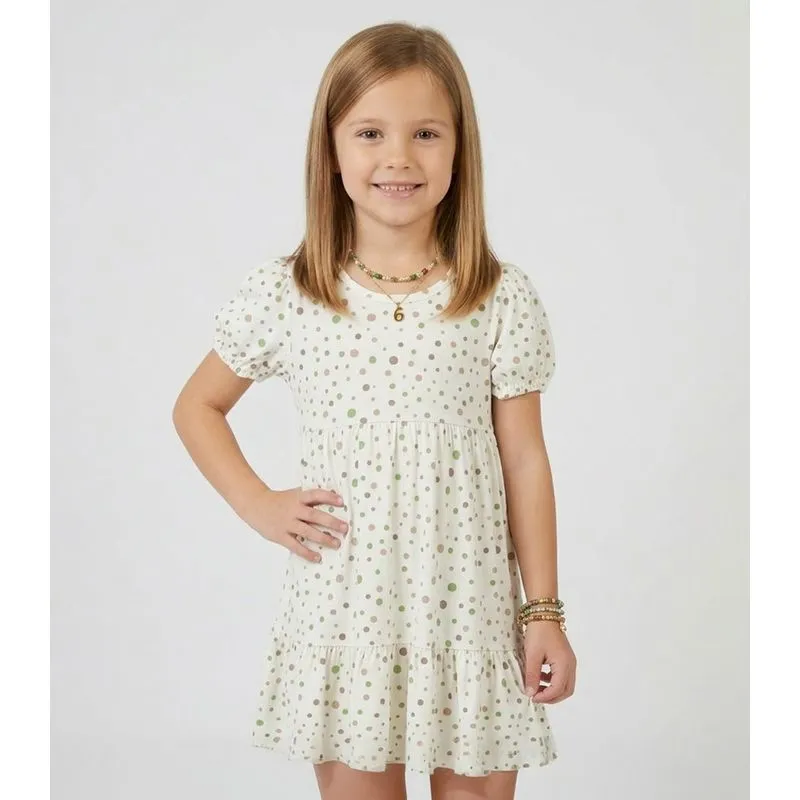 Vestido Infantil Com Franzido na Saia Select Bege 10