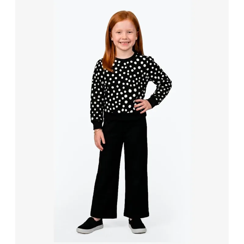 Conjunto Blusão Com Calça Feminino Rovi Kids Preto 4
