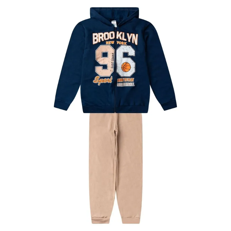 Conjunto Moletom Menino Jaqueta E Calça Select Azul 10