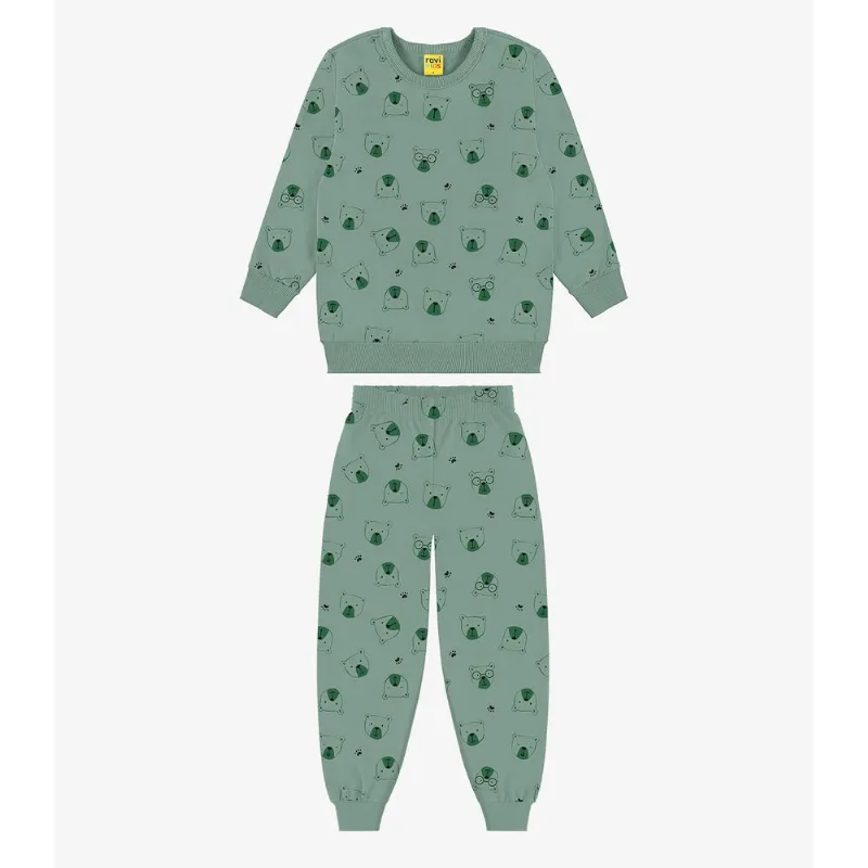 Conjunto Blusão Com Calça Masculino Rovi Kids Verde 6