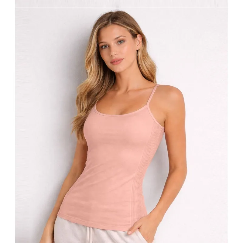 Blusa De Alça Feminina Lisa Em Poliamida Aishty Rosa P