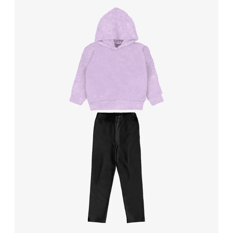 Conjunto Blusão Com Legging Menina Rovi Kids Roxo 3