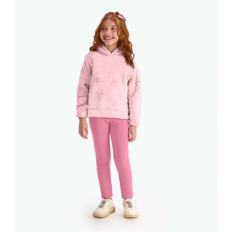 Conjunto Blusão Com Legging Menina Rovi Kids Rosa 6