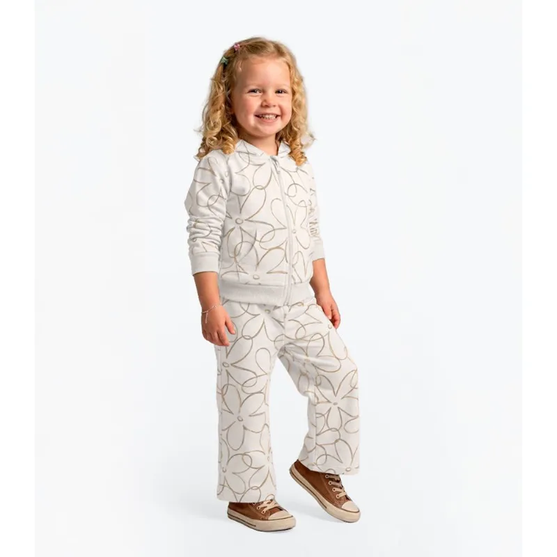 Conjunto Jaqueta com calça Menina Rovi Kids Bege 10