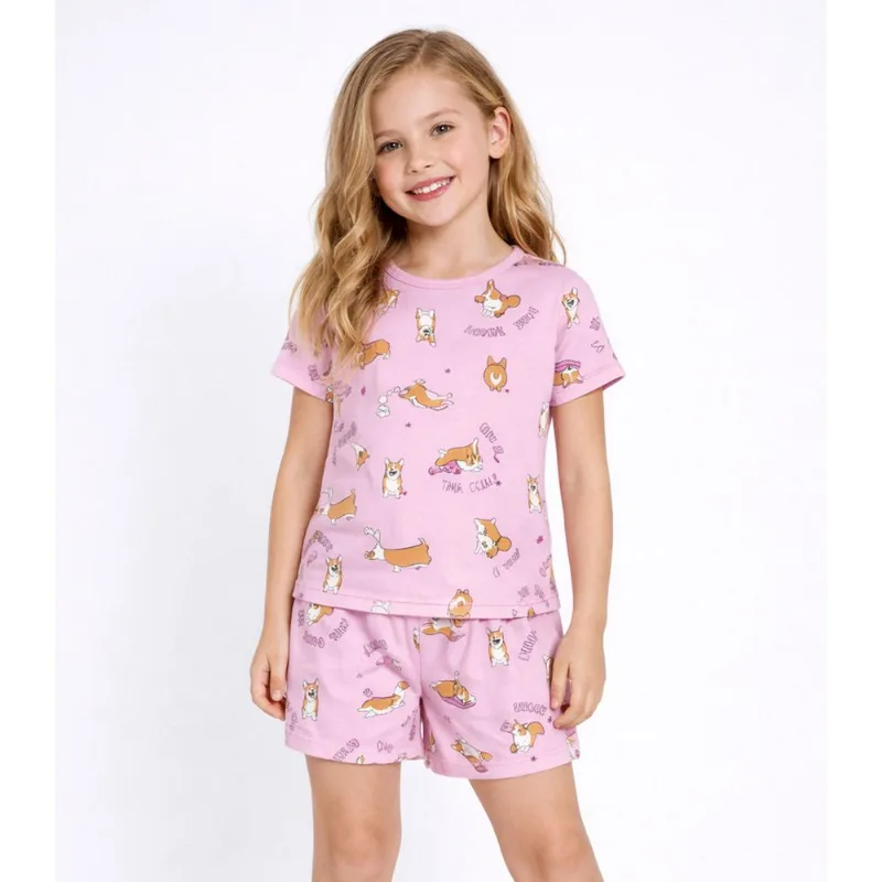 Pijama Feminino Infantil Estampado Select Rosa 8