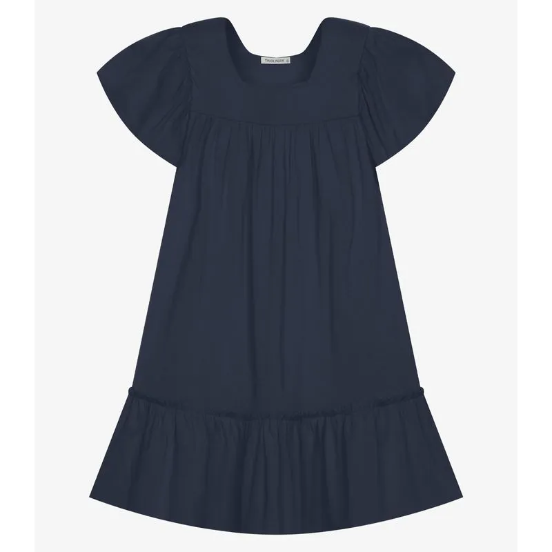 Vestido Infantil Viscose Liso Trick Nick Azul 10
