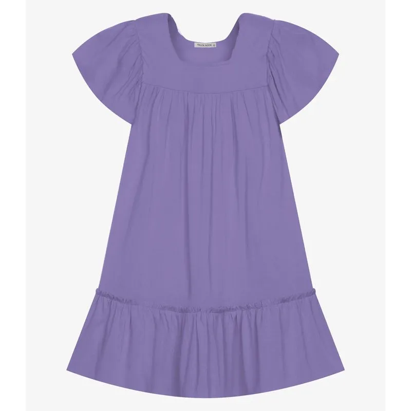 Vestido Infantil Viscose Liso Trick Nick Roxo 14