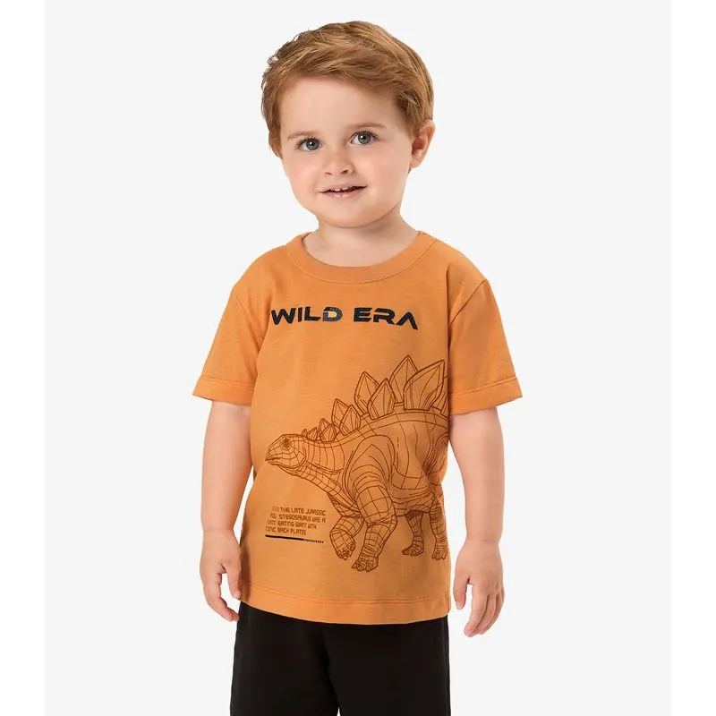 Camiseta Infantil Com Estampa Rovi Kids Marrom 10