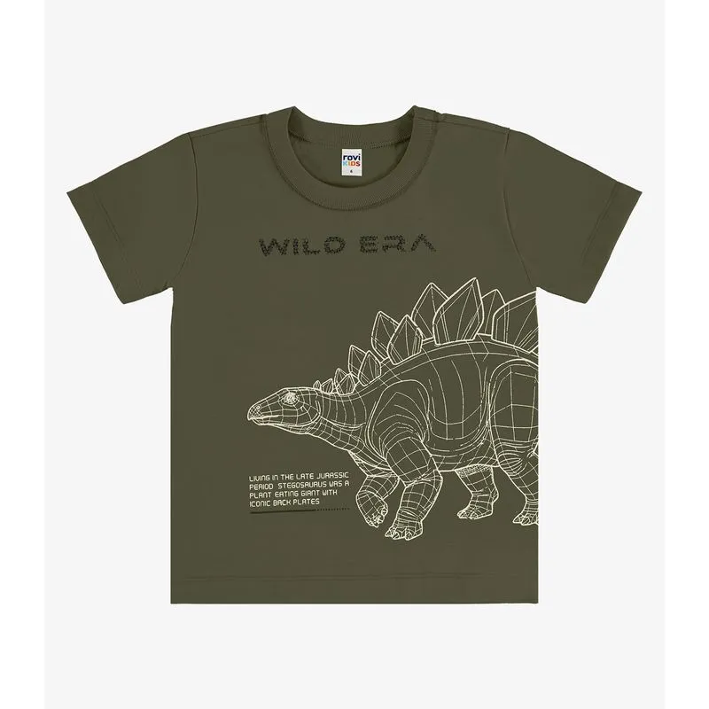 Camiseta Infantil Com Estampa Rovi Kids Verde 6
