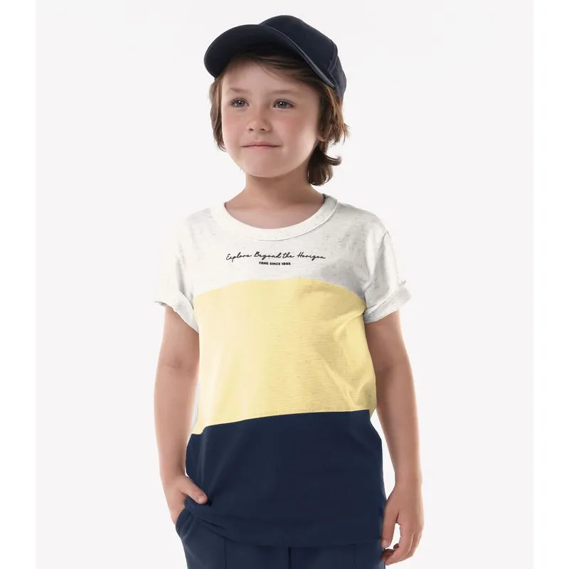 Camiseta Infantil Menino Meia Malha Trick Nick Azul 12