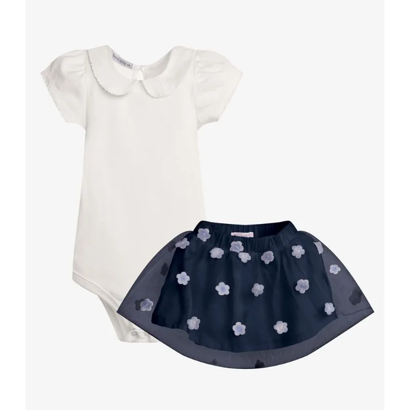 Conjunto Feminino Body Com Saia Trick Nick Bege 3
