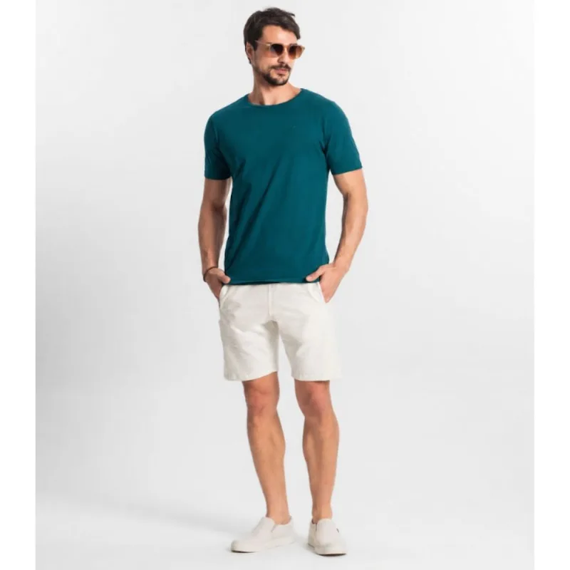 Camiseta Masculina Básica Em Meia Malha Diametro Verde G3