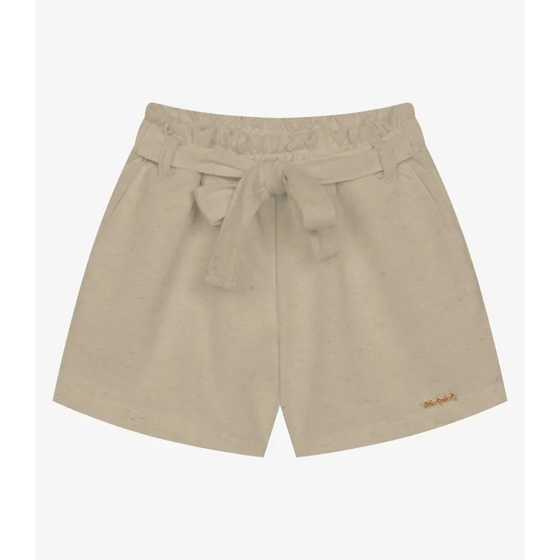 Shorts Infantil Feminino Moletinho Trick Nick Bege 10
