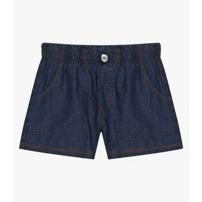 Shorts Infantil Menina Jeans Trick Nick Azul 14