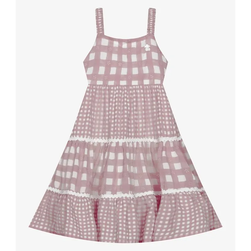 Vestido Infantil Feminino Chiffon Trick Nick Rosa 10