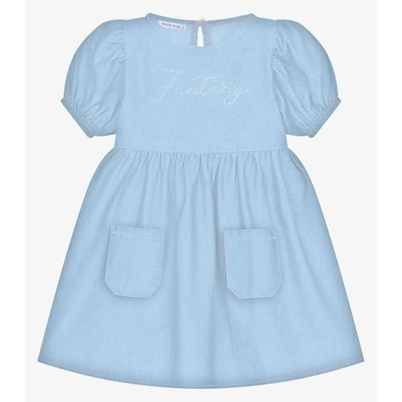 Vestido Infantil Jeans Trick Nick Azul 6