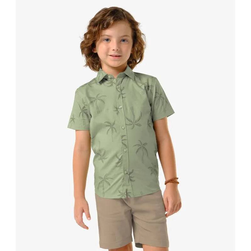 Conjunto Infantil Camisa Com Bermuda Trick Nick Verde 14