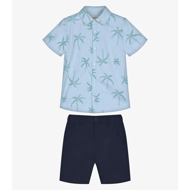 Conjunto Infantil Camisa Com Bermuda Trick Nick Azul 14