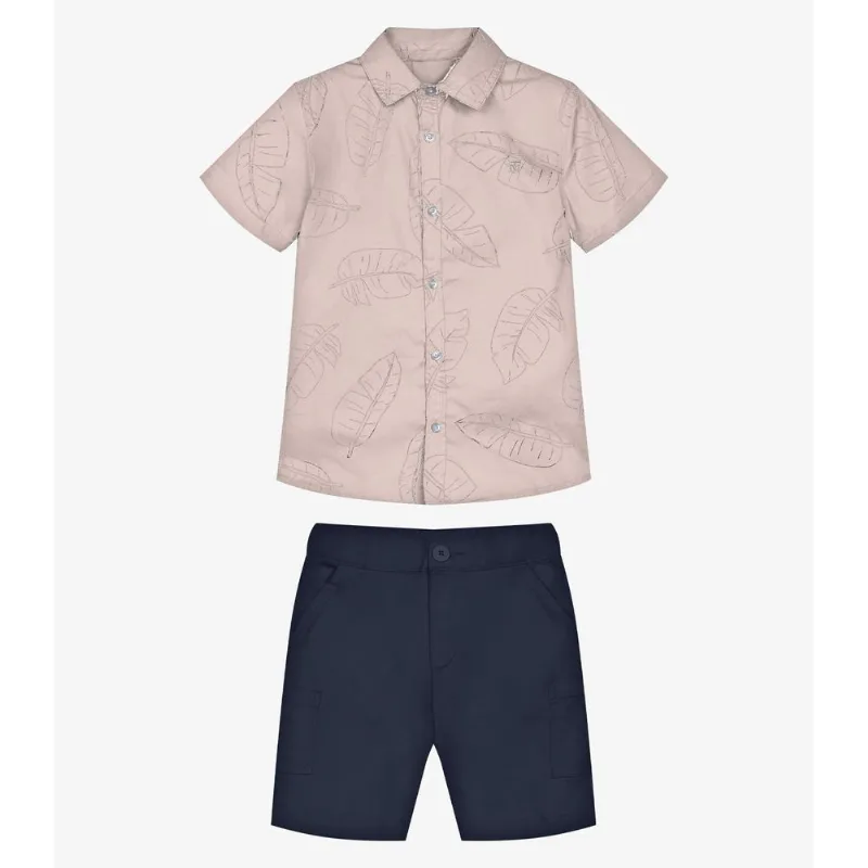 Conjunto Infantil Camisa Com Bermuda Trick Nick Rosa 10