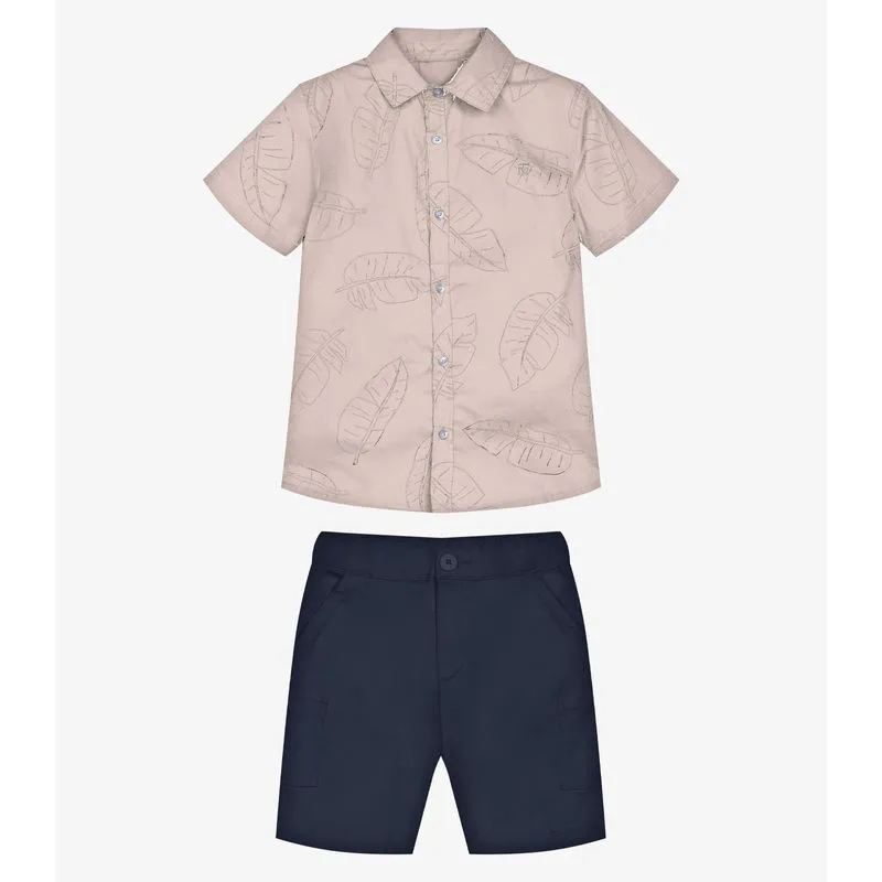Conjunto Infantil Camisa Com Bermuda Trick Nick Rosa 12