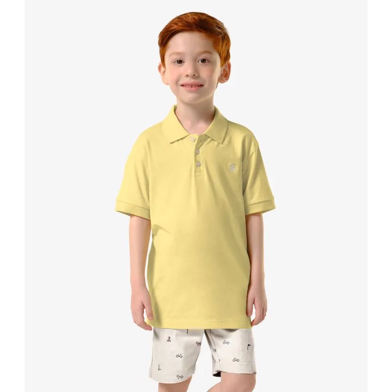 Conjunto Infantil Polo Com Bermuda Trick Nick Amarelo 1