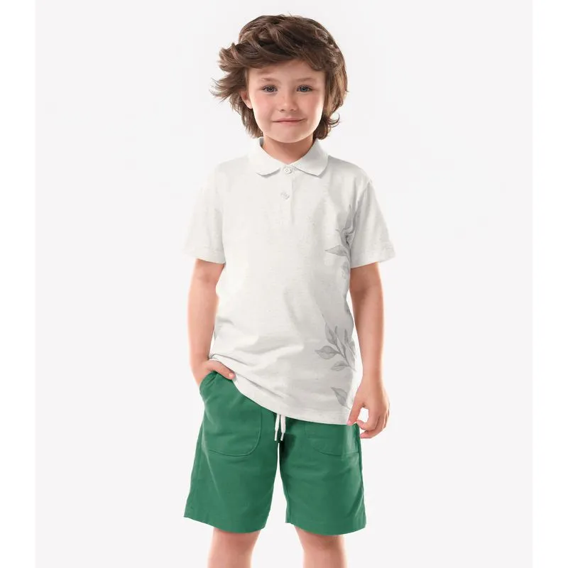 Conjunto Infantil Polo Com Bermuda Trick Nick Verde 14