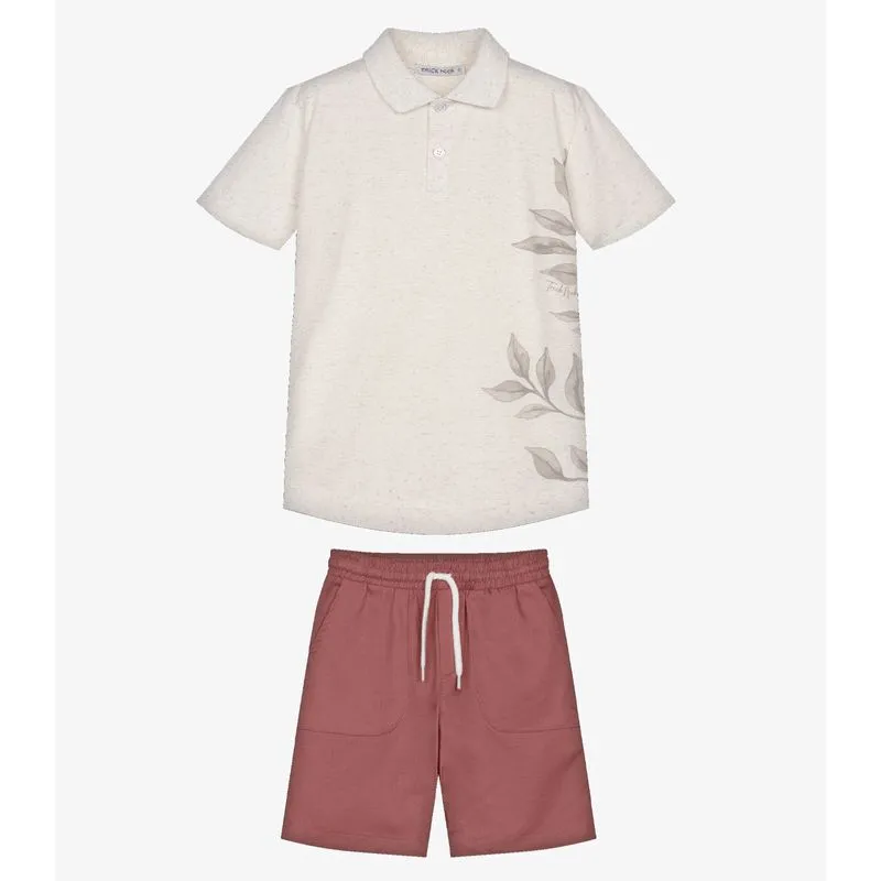 Conjunto Infantil Polo Com Bermuda Trick Nick Laranja 14