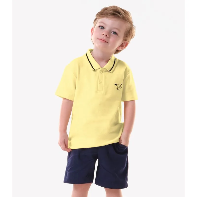 Conjunto Infantil Polo Com Bermuda Trick Nick Amarelo 2
