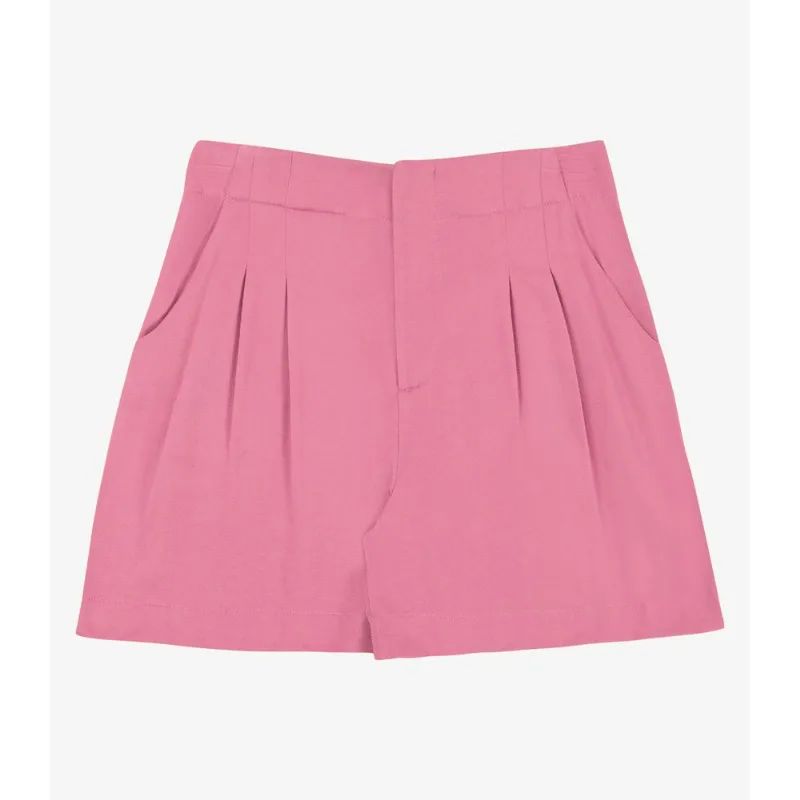Shorts Feminino Em Viscose Double Endless Rosa G