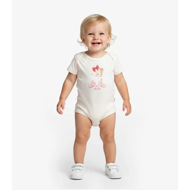 Body Infantil Feminino Trick Nick Bege G