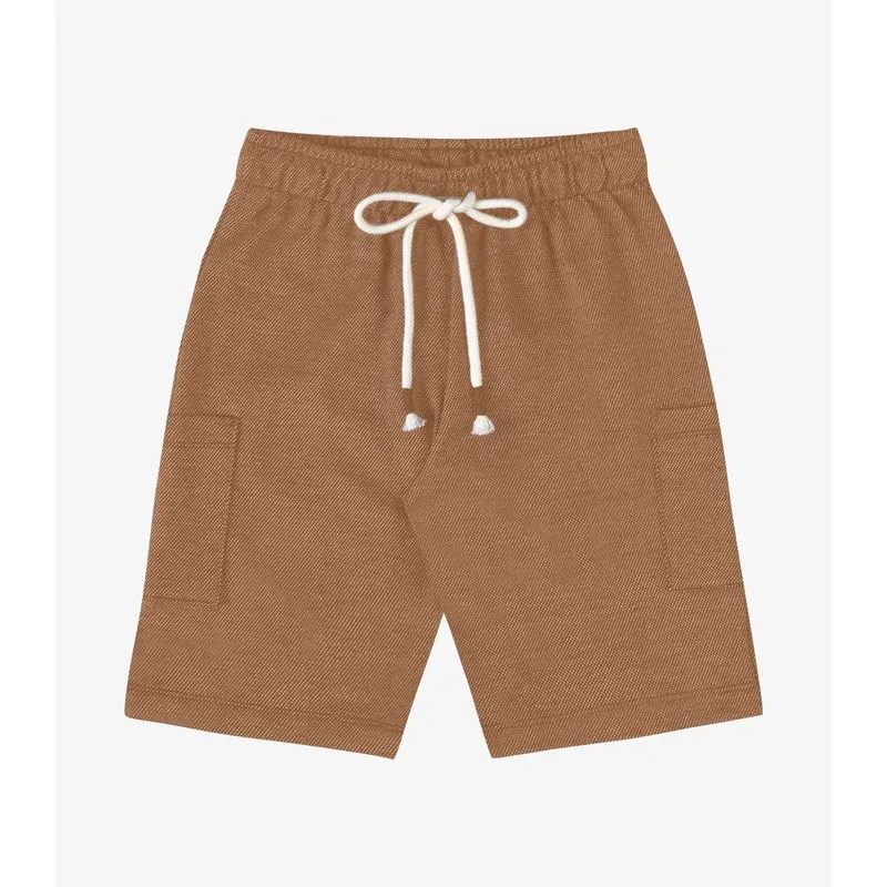 Bermuda Verão Menino Com Bolsos Rovi Kids Marrom 2