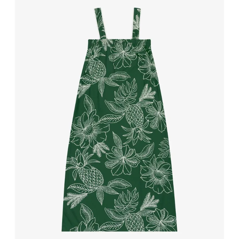 Vestido Feminino Midi Decote Quadrado Endless Verde G