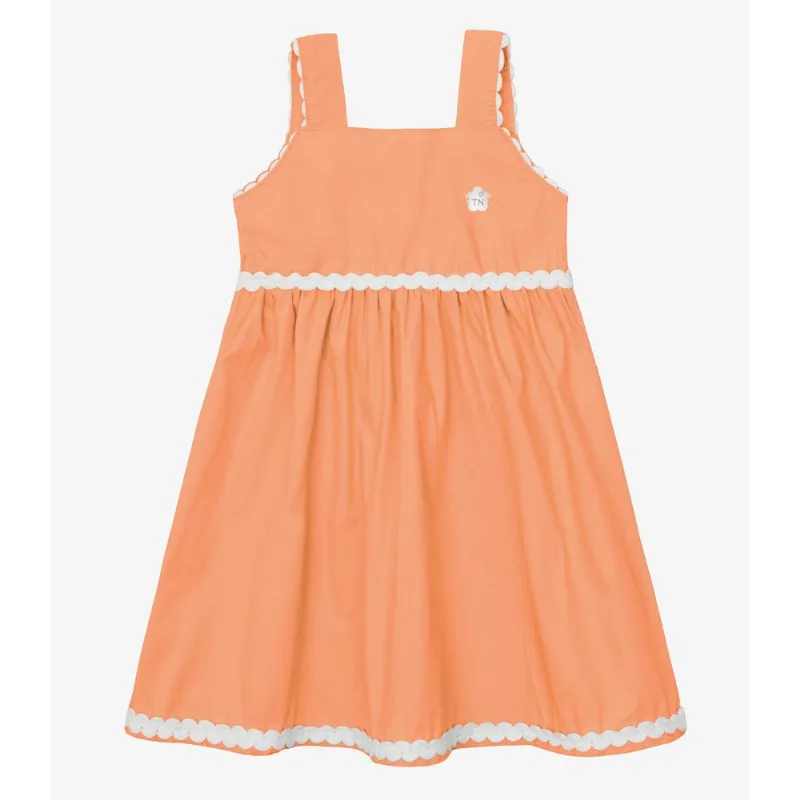 Vestido Verão Menina Midi Com Plaquinha Trick Nick Laranja 1