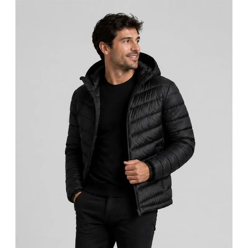 Jaqueta Masculina Em Microfibra Com Capuz Sea Surf Preto M