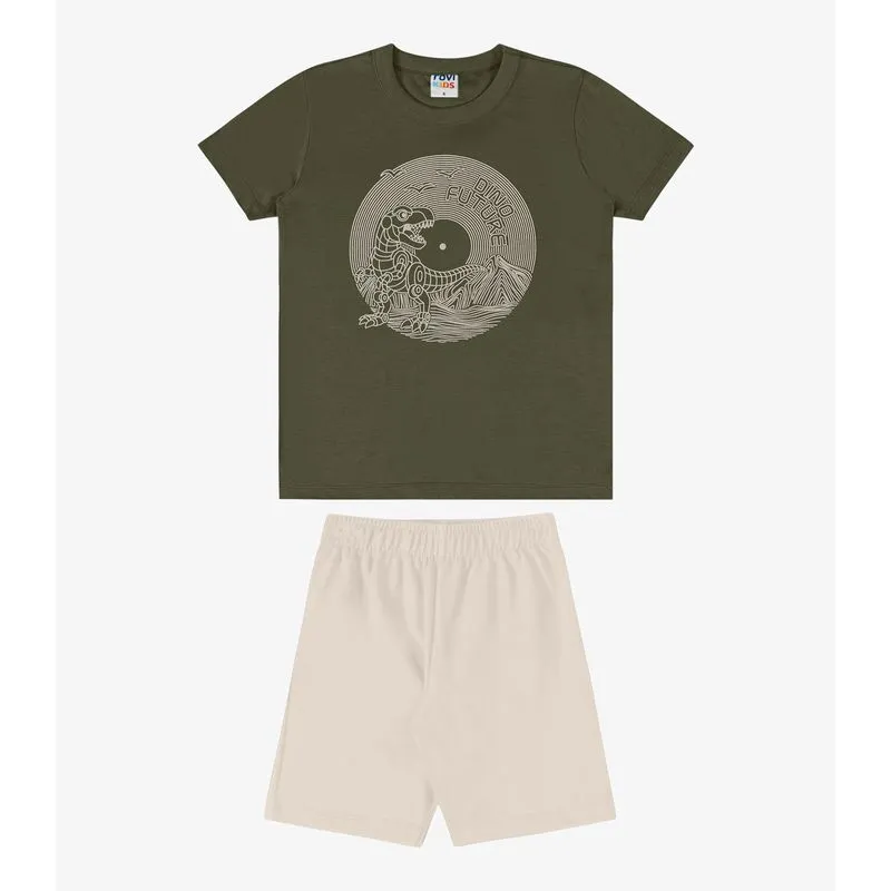 Conjunto Verão Menino Relevo Rovi Kids Verde 4
