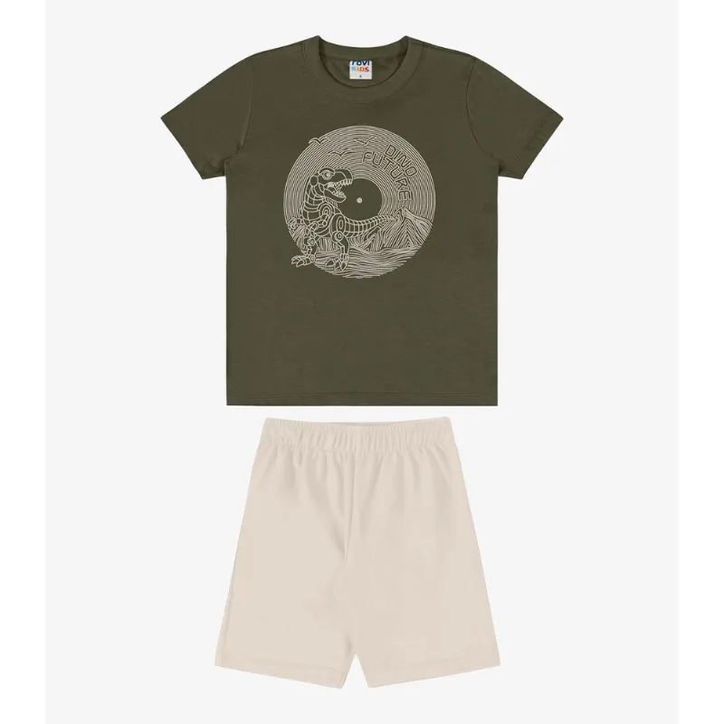 Conjunto Verão Menino Relevo Rovi Kids Verde 8