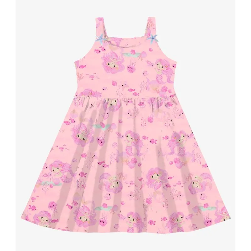 Vestido Verão Menina Curto Rovi Kids Rosa 2