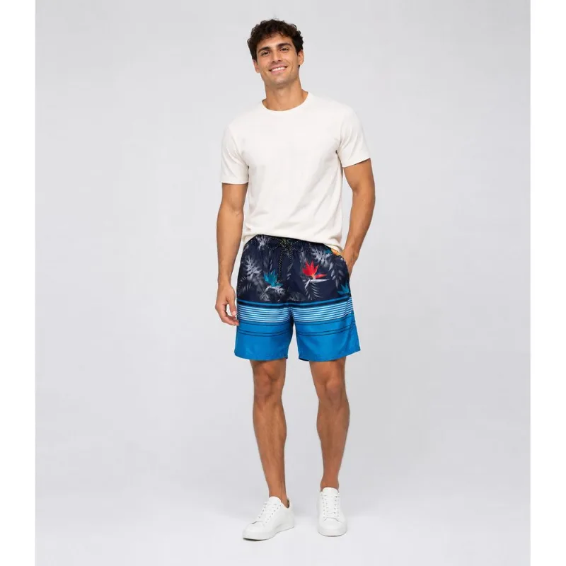 Bermuda Masculina Estampada Tactel Força Do Mar Azul M