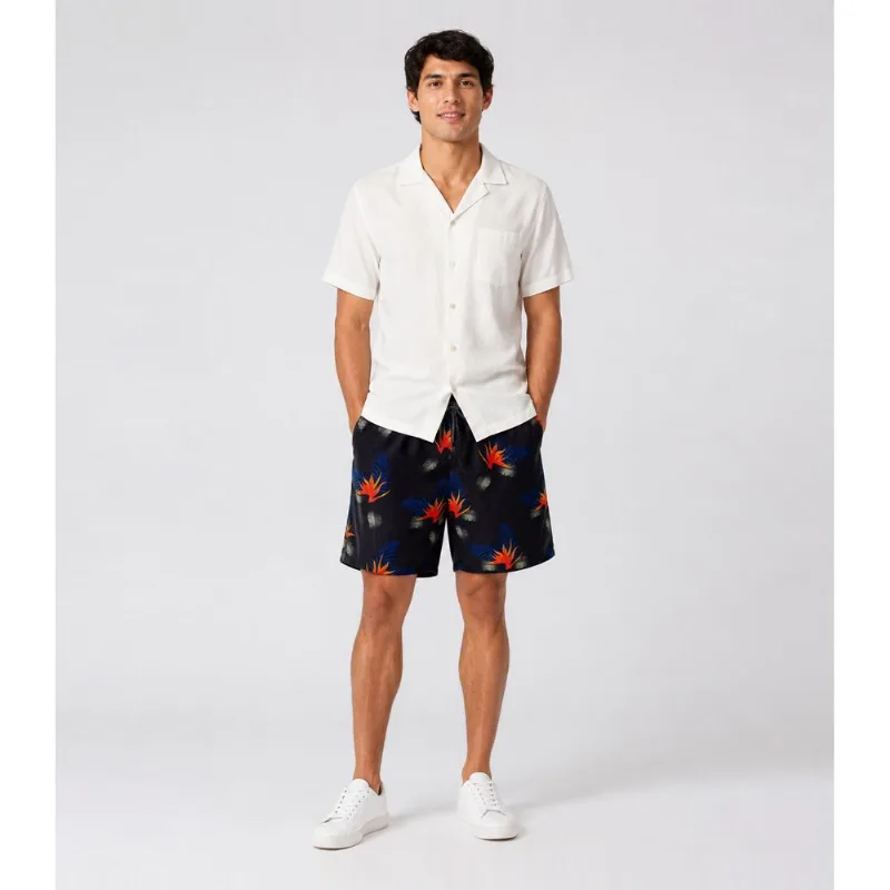 Bermuda Masculina Estampada Tactel Força Do Mar Laranja M