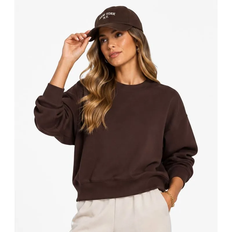 Blusão Feminino Em Moletom Felpado Rovitex Marrom PP
