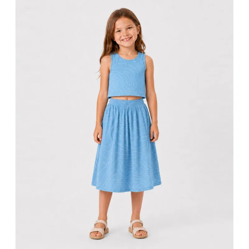 Conjunto Infantil Menina Saia e Regata Select Azul 10