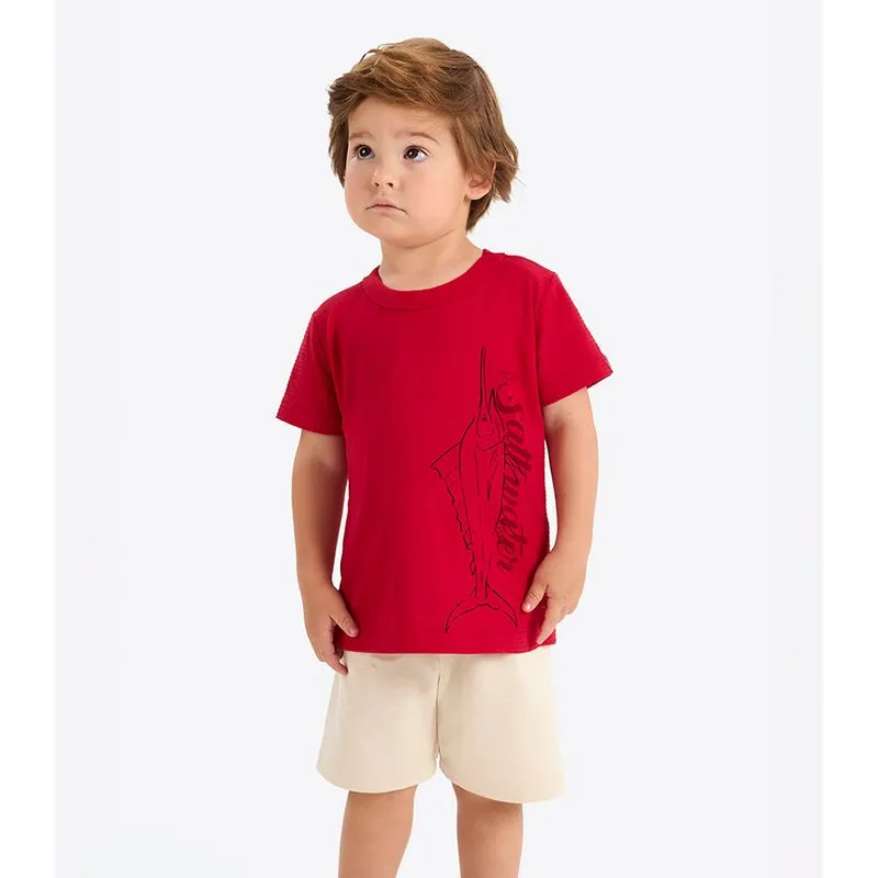 Camiseta Verão Menino Rovi Kids Vermelho 4