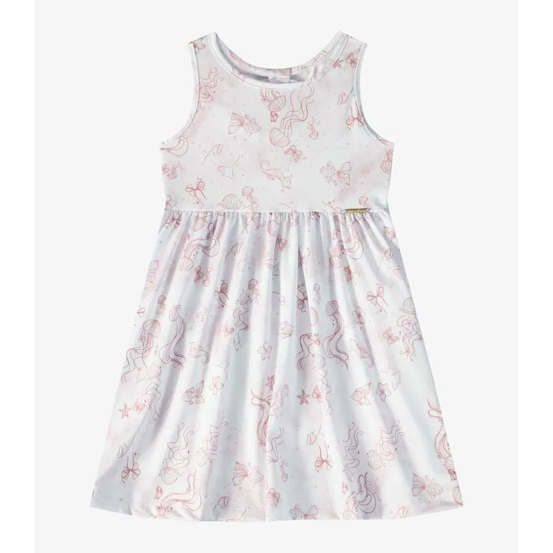 Vestido Verão Menina Com Strass Rovi Kids Rosa 8