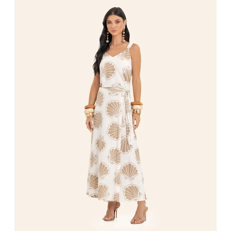 Saia Feminina Midi Transpassada Endless Marrom M